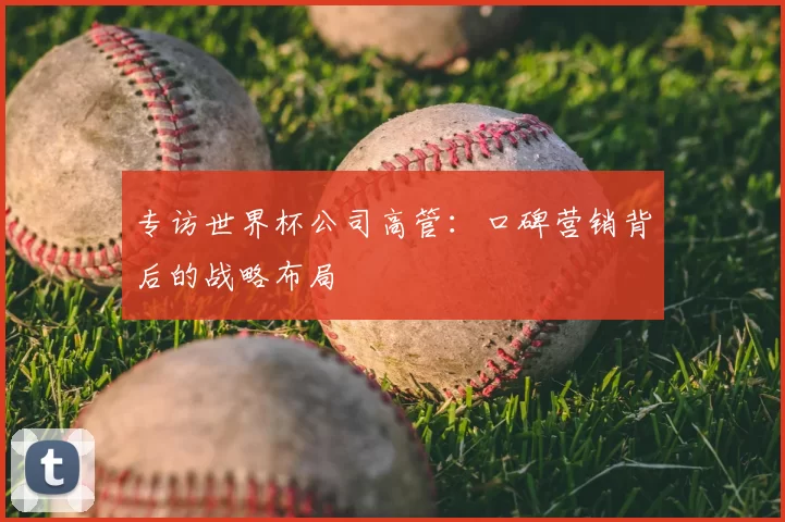 专访世界杯公司高管：口碑营销背后的战略布局
